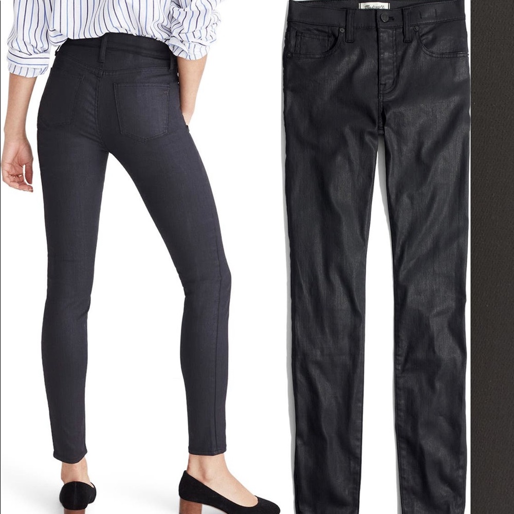 Madewell High Riser Coated Skinny Jeans